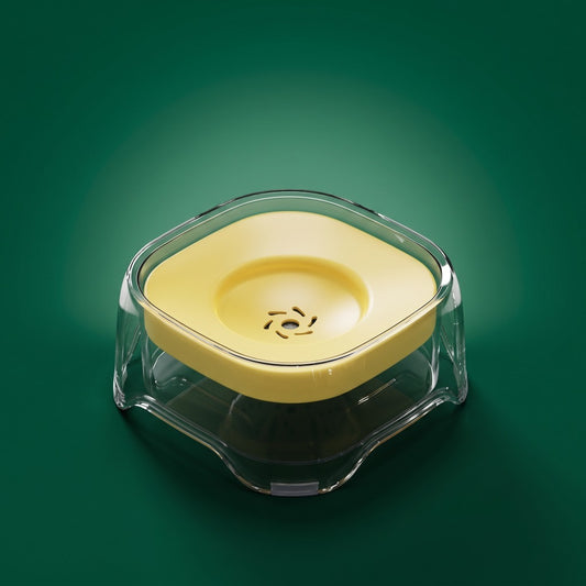 ZacPets Smart Anti-Splash Floating Water Bowl - Goose Yellow