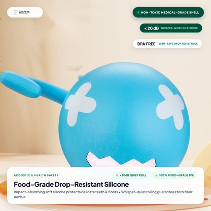 ZacPets™ Smart Motion Ball - Food-Grade Drop-Resistant Silicone Whisper Quiet