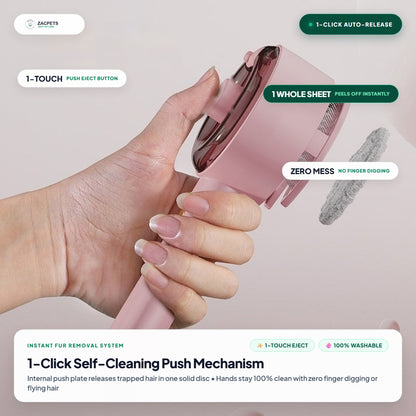 ZacPets™ Steamy Brush - 1-Click Self-Cleaning Push Fur Release Mechanism
