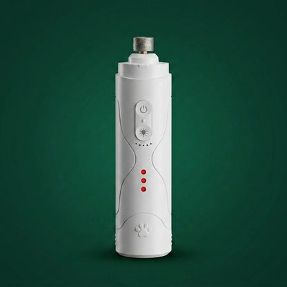 ZacPets™ Ultra-Quiet LED Electric Nail Grinder - Cylindrical White Edition