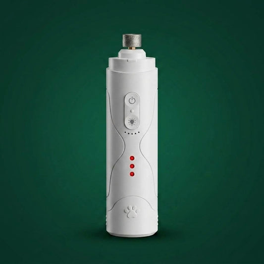 ZacPets™ Ultra-Quiet LED Electric Nail Grinder - Cylindrical White Edition